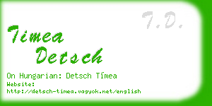 timea detsch business card